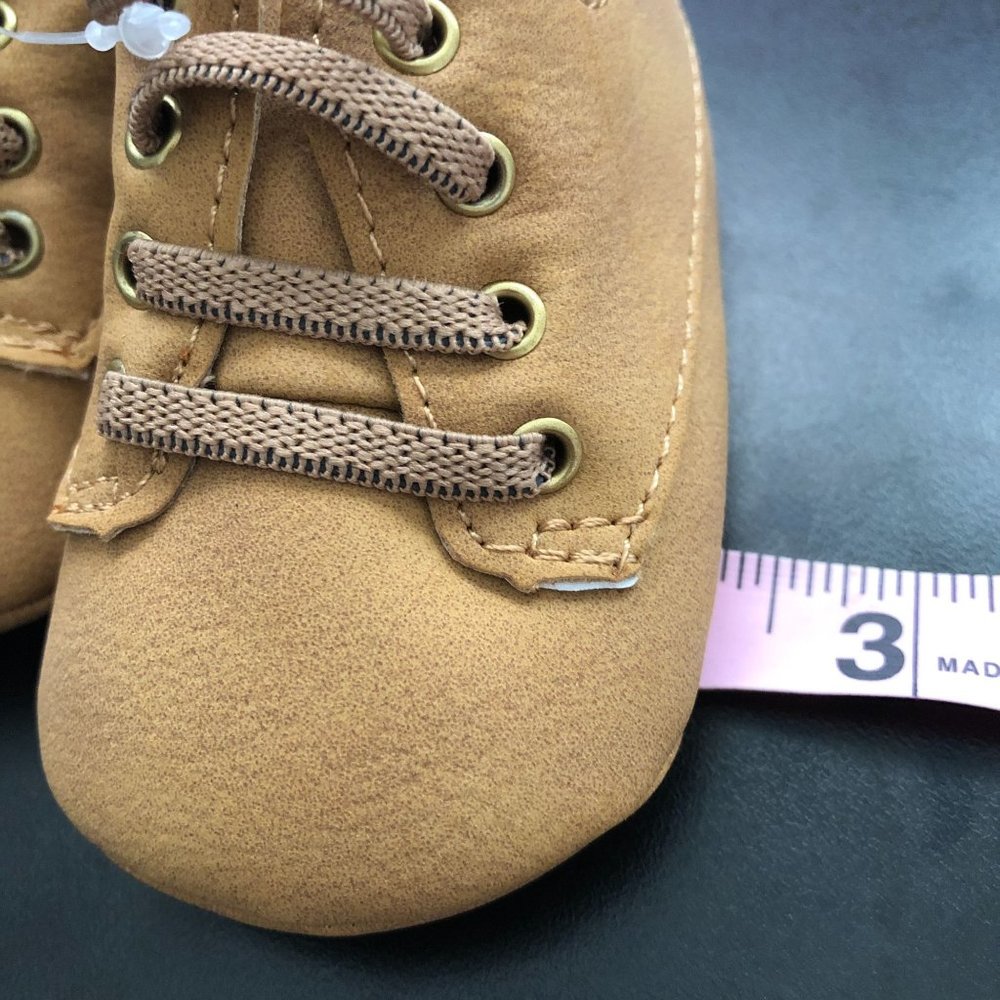 Child of Mine Carters Tan Crib Shoes Work Boot Style Size 0-3 Months - Picture 8 of 9